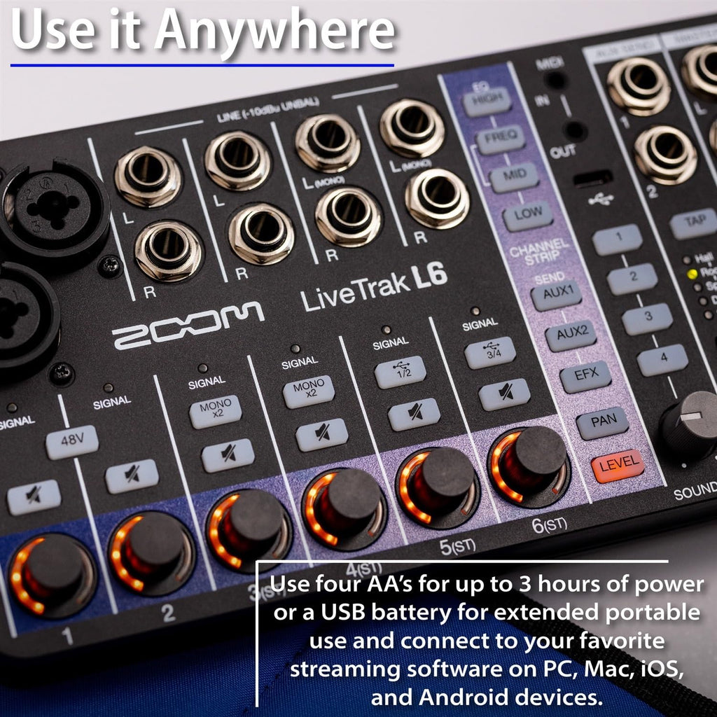 6-Channel Digital Mixer and Multitrack Recorder V4829