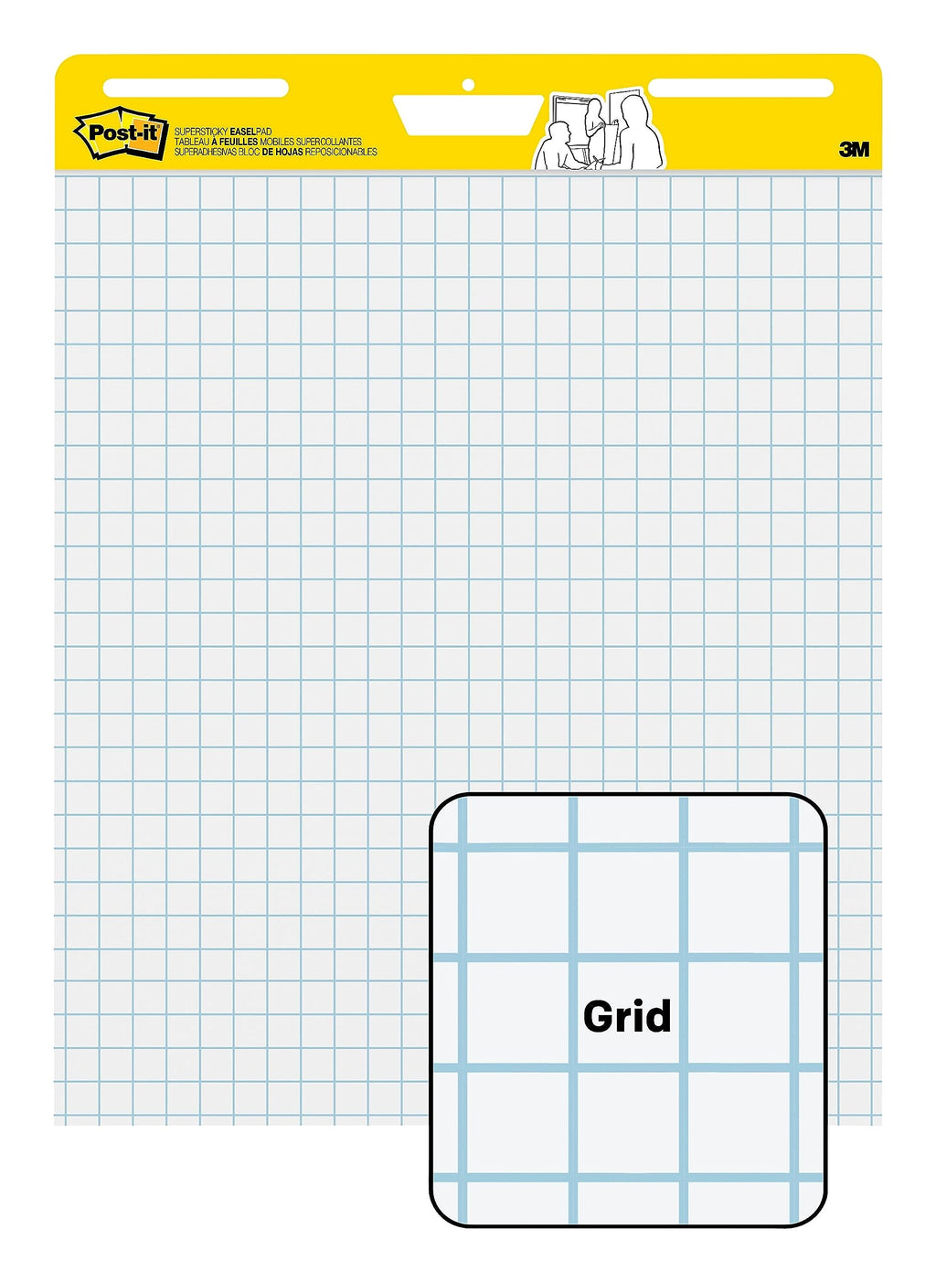 Super Sticky Easel Pad 25-Inch x 30-Inch White with Grid 30 Sheets/Pad O127