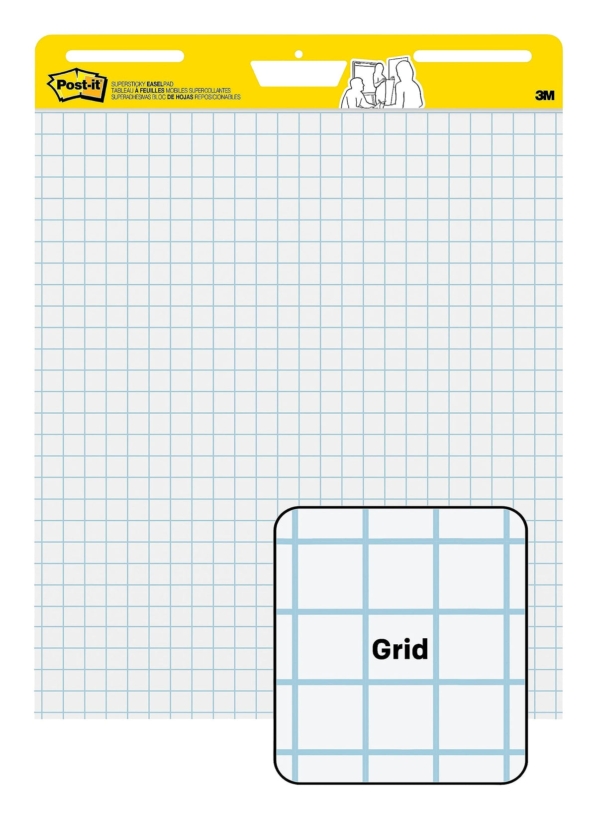 Super Sticky Easel Pad 25-Inch x 30-Inch White with Grid 30 Sheets/Pad O127