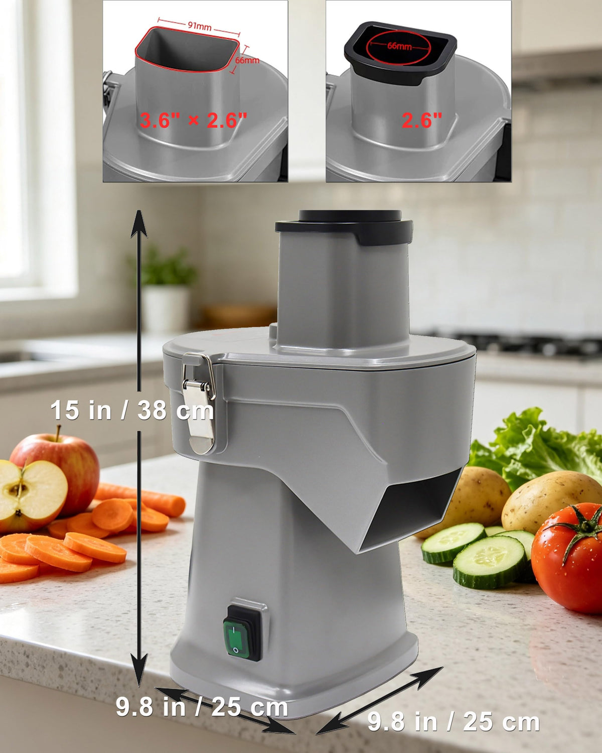 4 in 1 200W Electric Vegetable Chopper Slicer Dicer Shredder N9423
