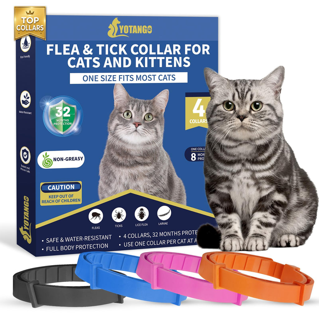 Flea and Tick Collar for Cats 4 Pack C8846