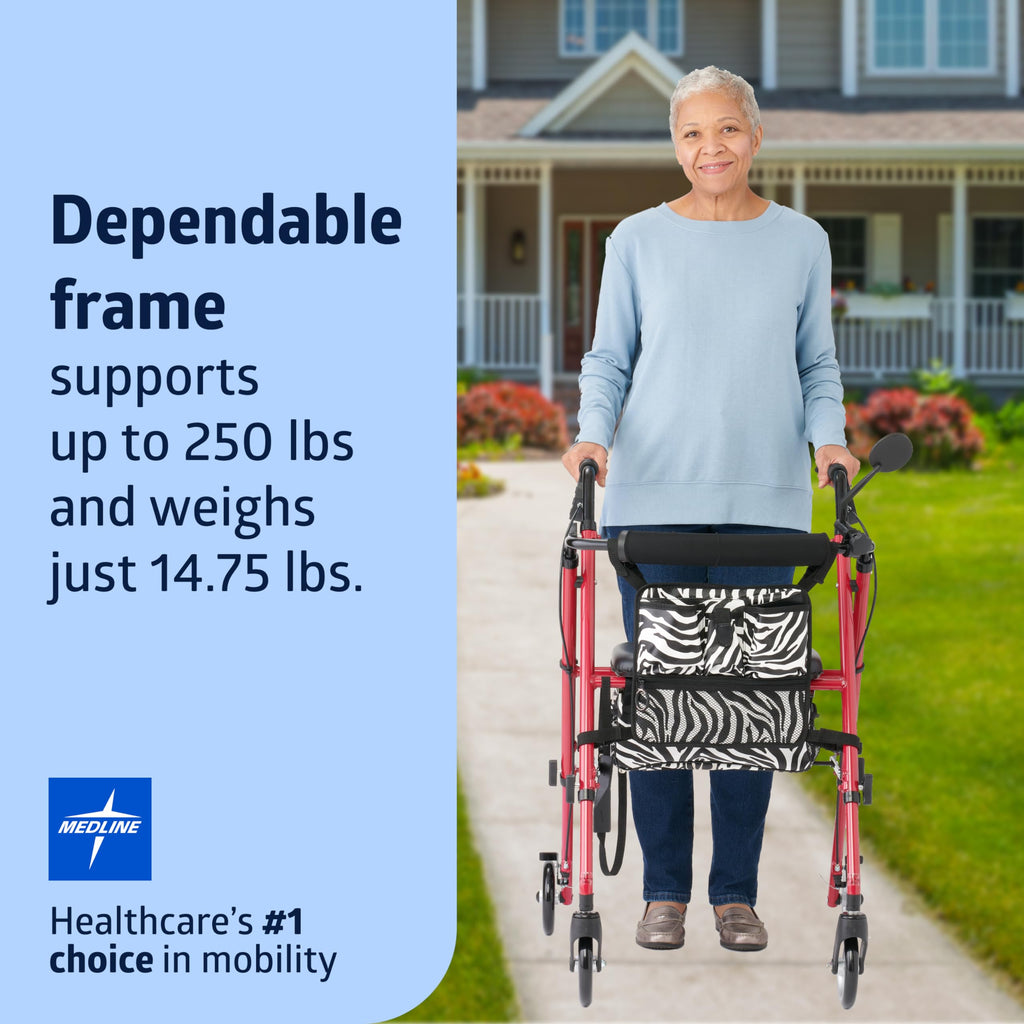 Lightweight Aluminum Foldable Rollator Walker R569034