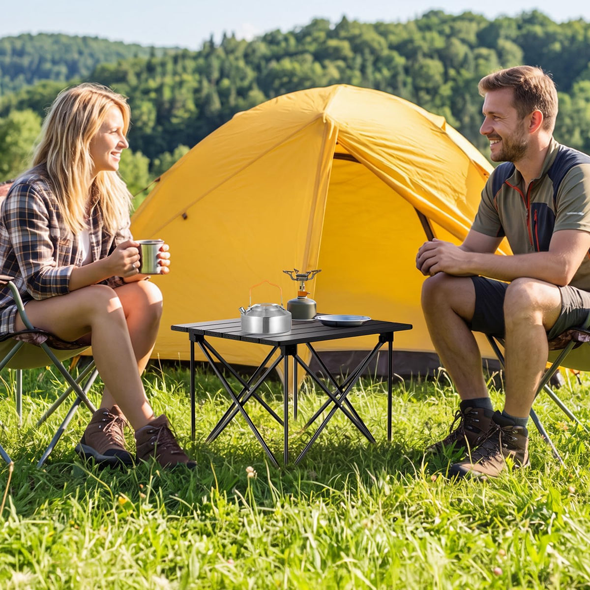 Small Ultralight Aluminum Folding Camping Table B78764