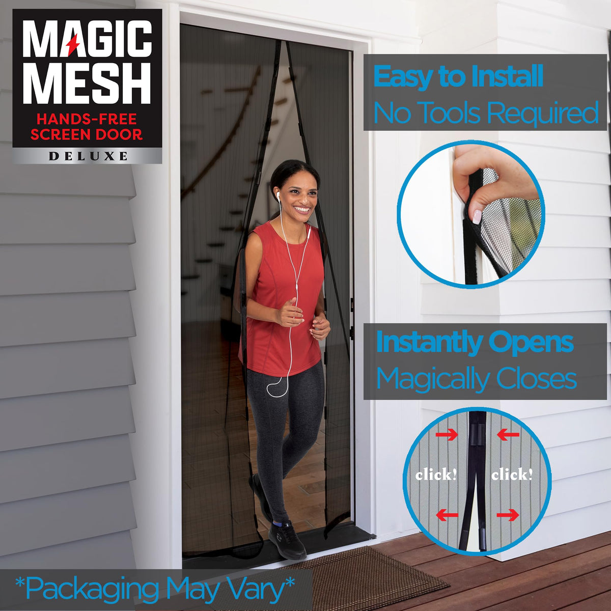 Black Magnetic Screen Door 39" x 83" E19330