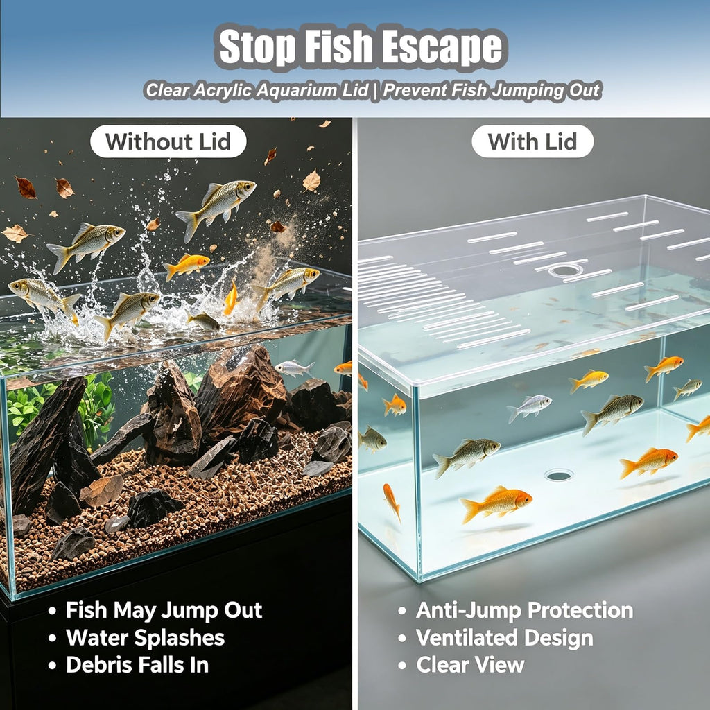 Clear Acrylic Aquarium Lid for 10-55 Gallon Tanks U585321