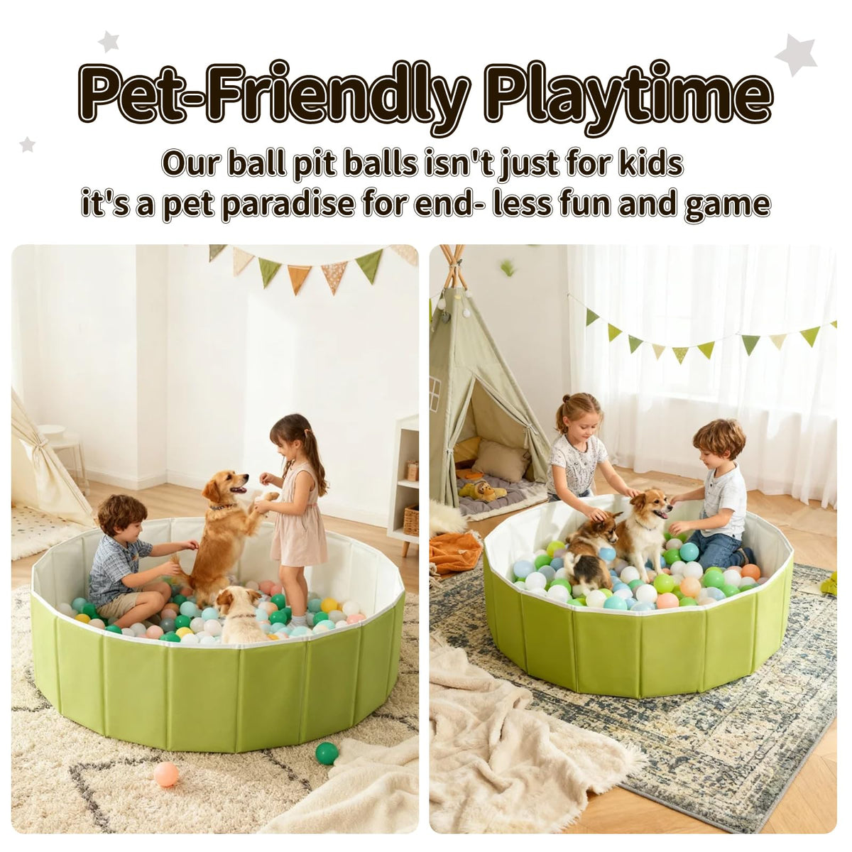 40 Inch Foldable Ball Pit with Storage Bag V29739