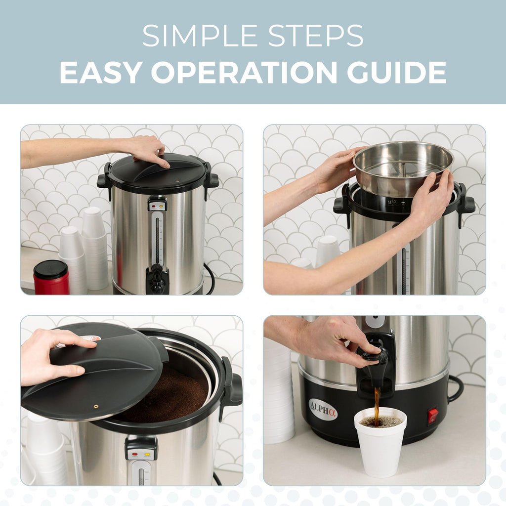 8L Stainless Steel Electric Coffee Urn T64842
