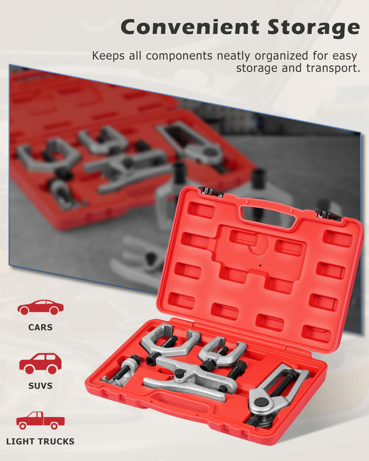 5 Pcs Ball Joint Separator and Tie Rod End Tool Set C591437
