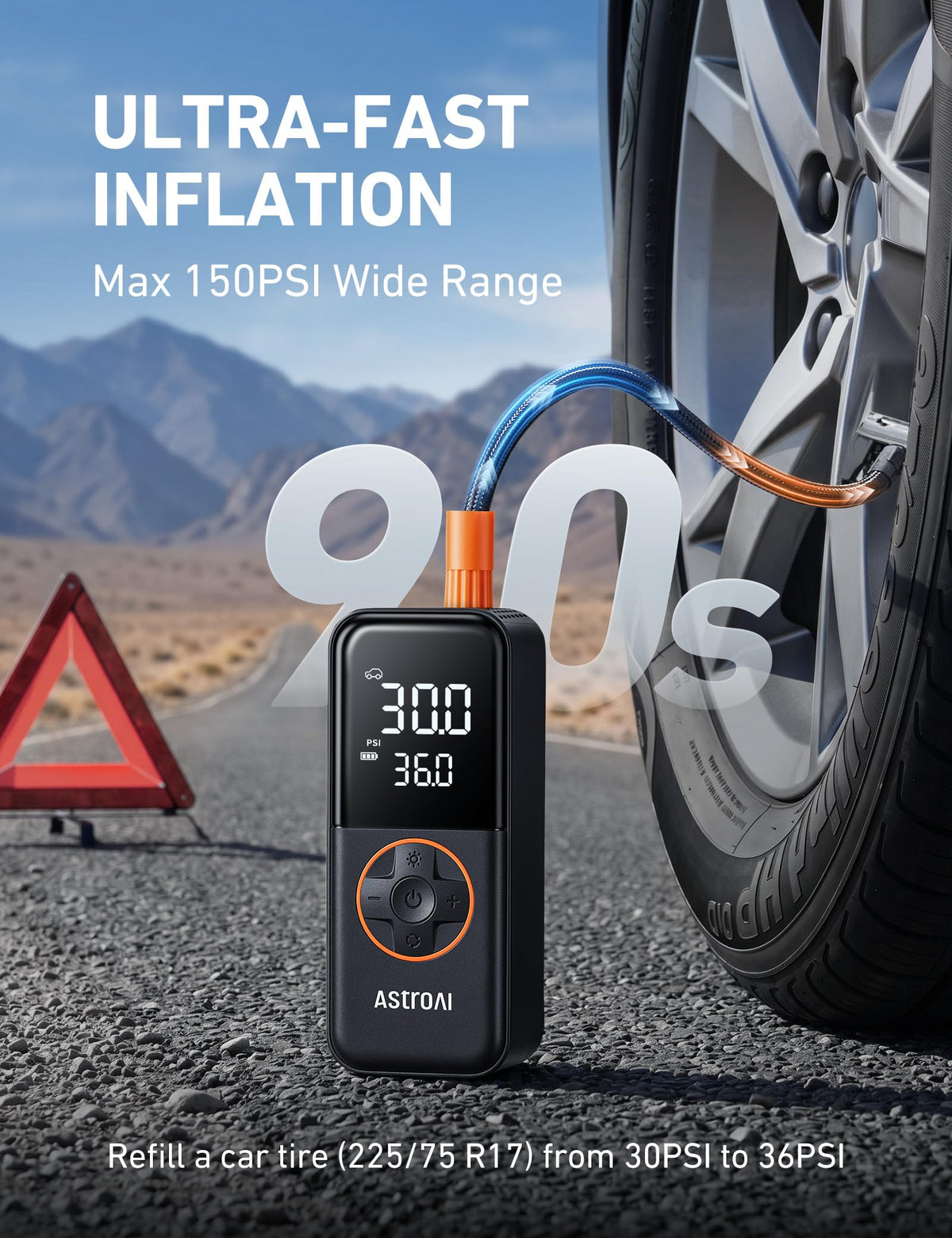 Cordless Portable Air Compressor 150PSI Tire Inflator G367655