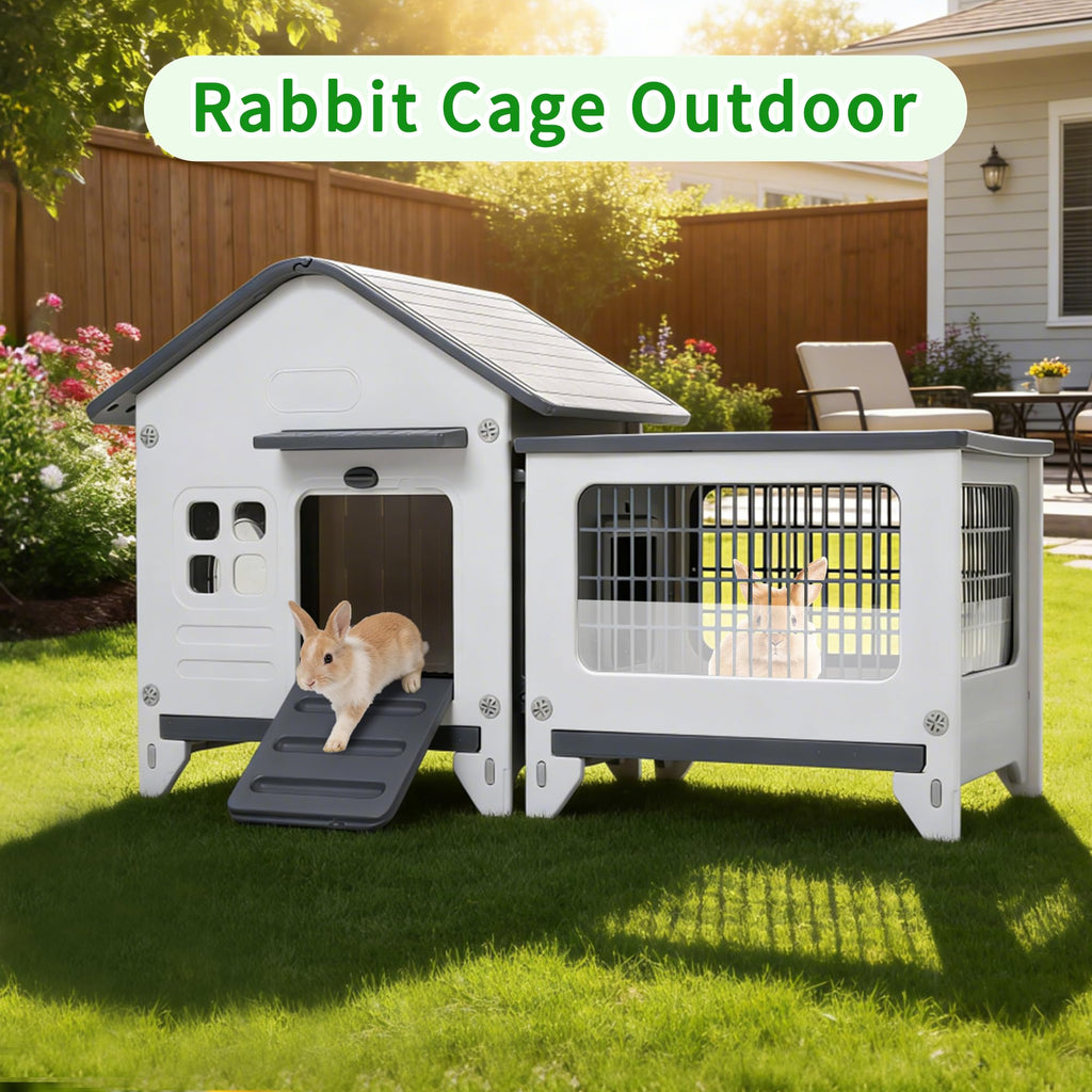 Plastic Rabbit Cage with Run L3340
