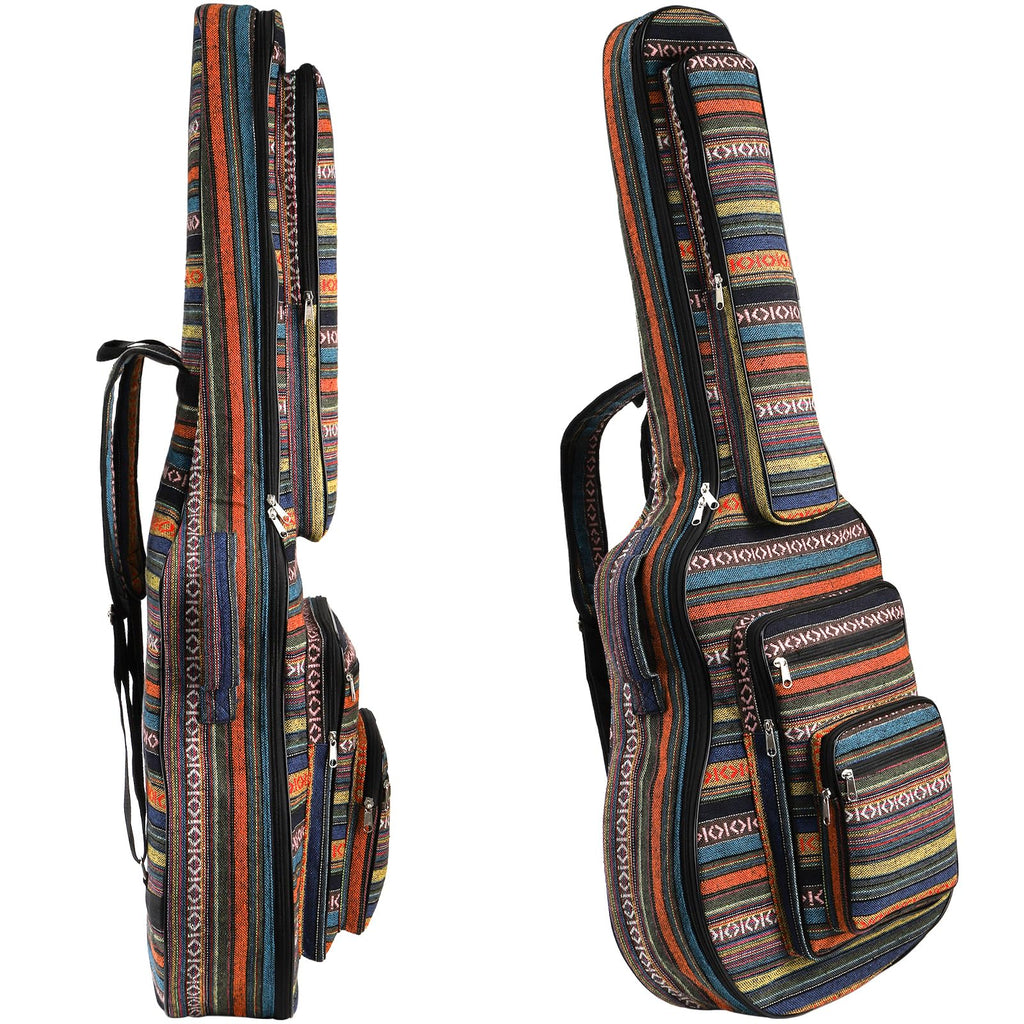 43 Inch Acoustic Guitar Gig Bag with Backpack Strap and 5 Pockets S986990