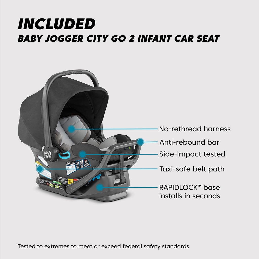 Single-to-Double Modular Travel System with Infant Car Seat E1503