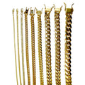 14K Yellow Gold Miami Cuban Chain 2mm-16mm W554