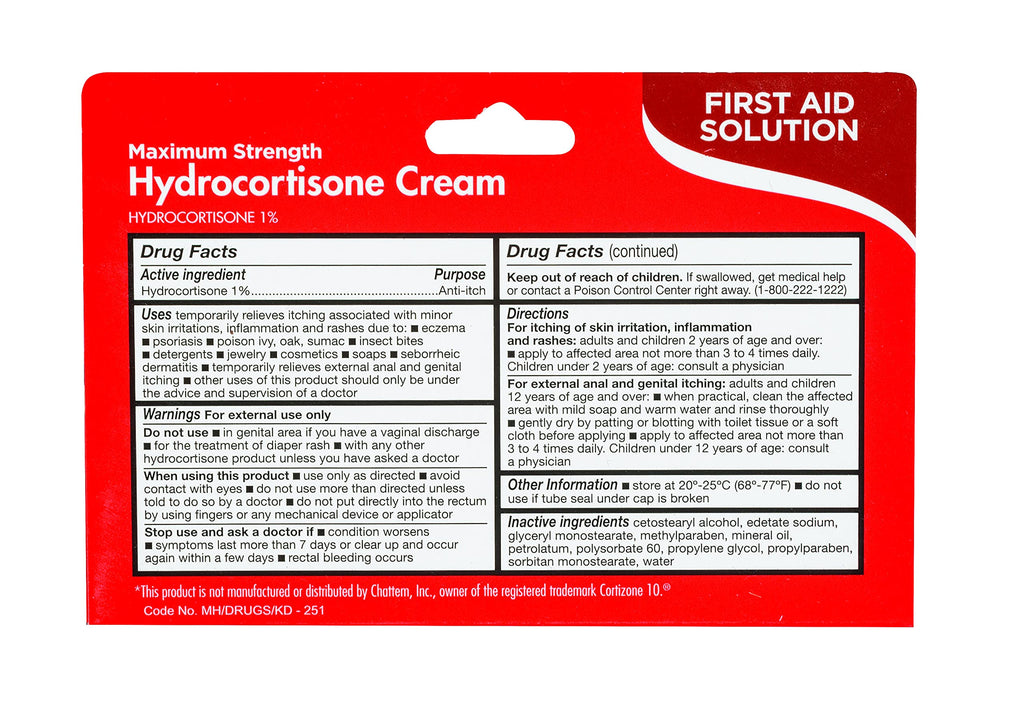Hydrocortisone Cream 1 oz Pack of 2 Y331