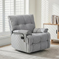 Velvet Swivel Recliner Accent Chair with Detachable Side Phone Holder Q862816