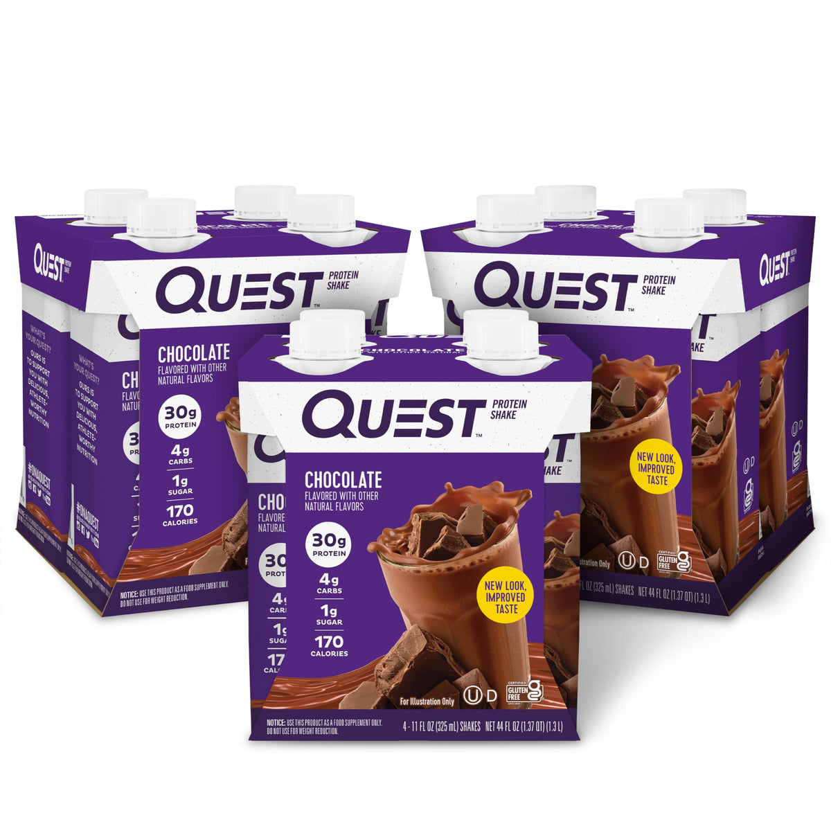 Chocolate Protein Shake Pack of 12 and Double Chocolate Chip Protein Cookie 12 Count N5380