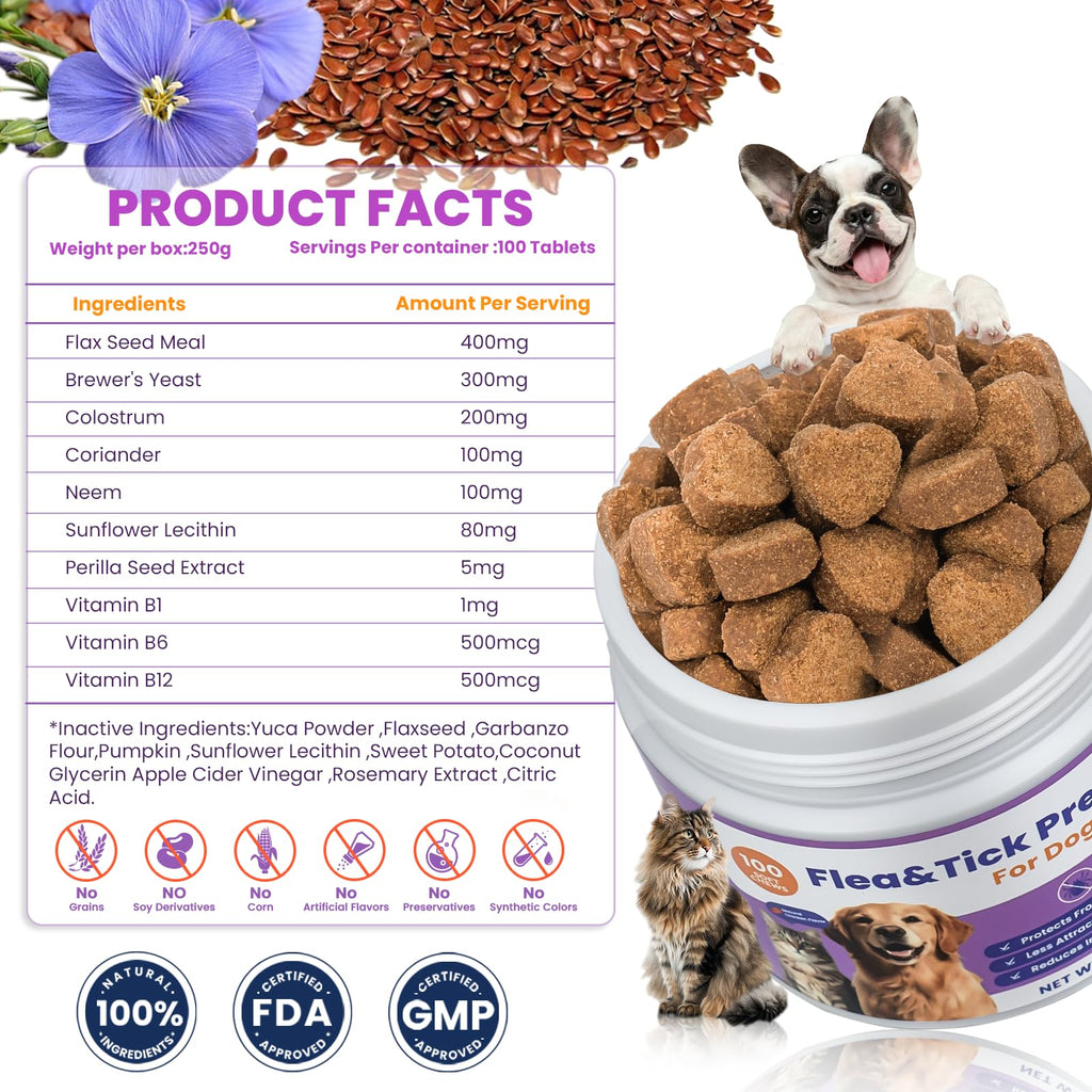 Dog Flea and Tick Treatment Soft Chews H3881