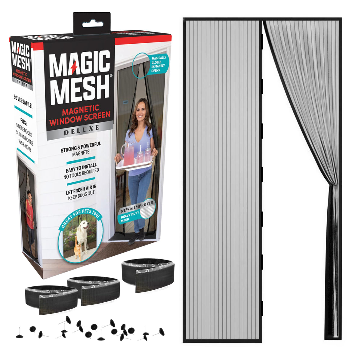 Black Magnetic Screen Door 39" x 83" E19330