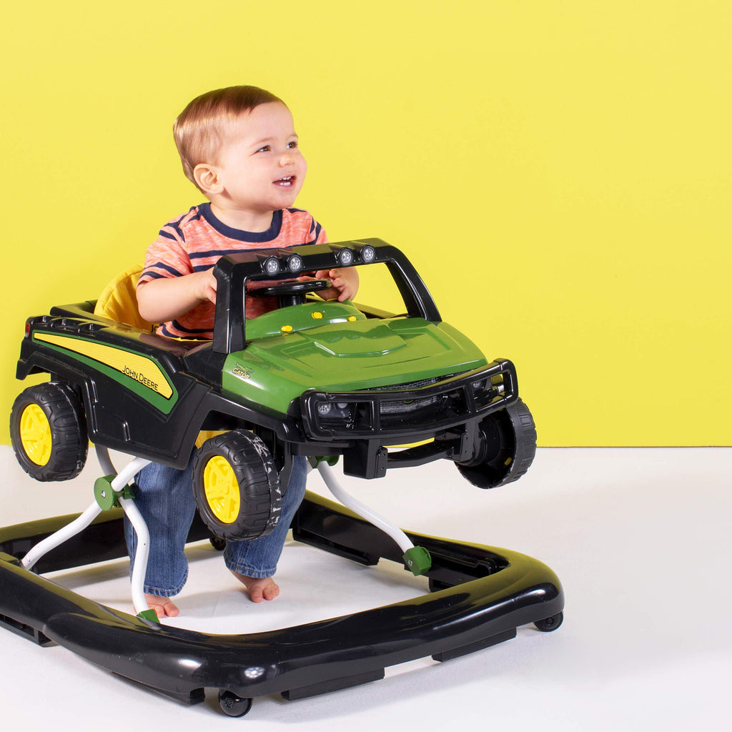 Green Baby Activity Center & Push Walker with Steering Wheel Toy A16043