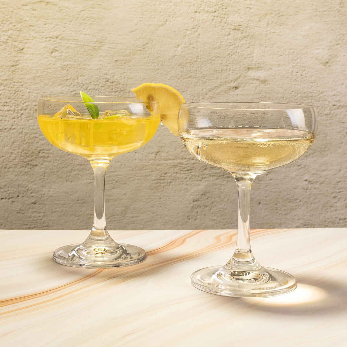 7Oz Crystal Champagne Coupe Glasses Set of 12 S3220