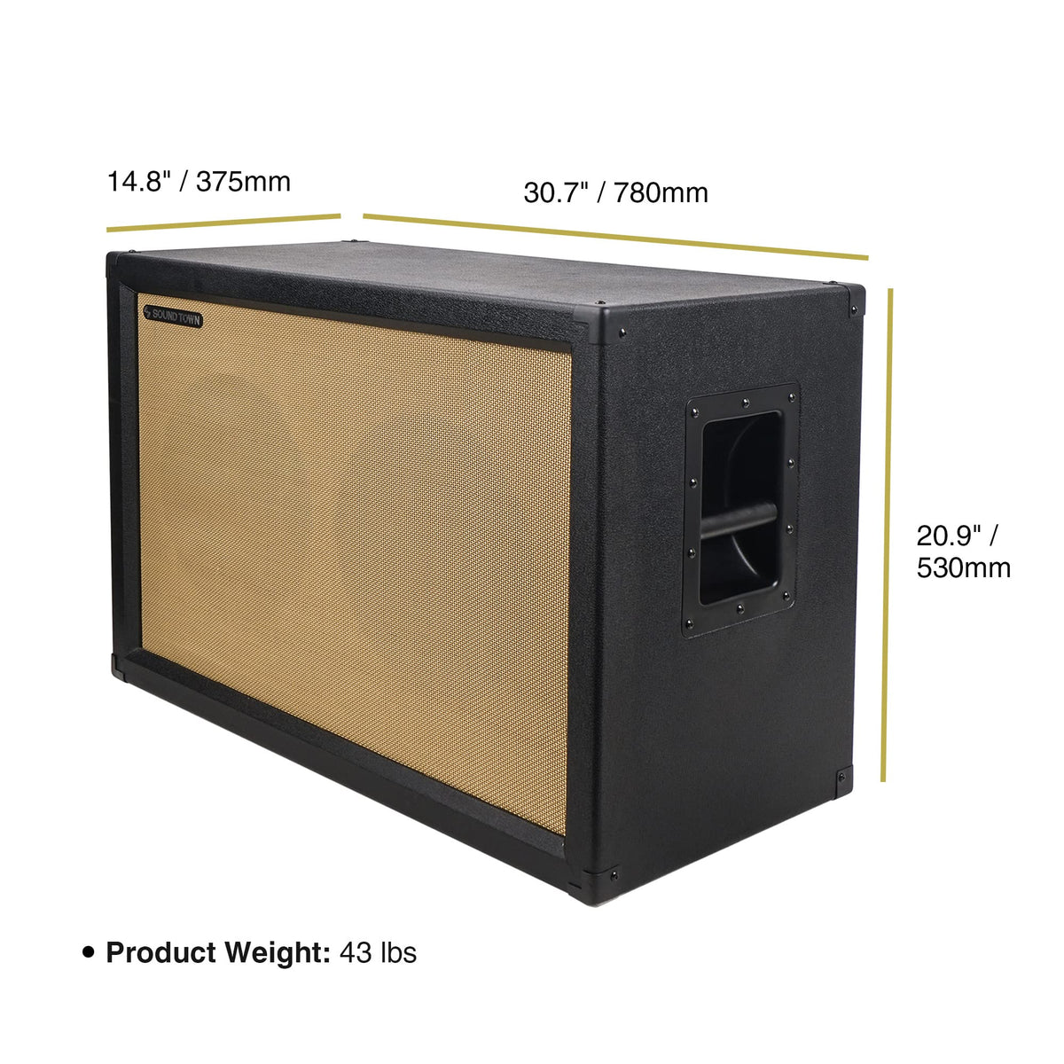 2x12" Empty Birch Plywood Guitar Speaker Cabinet W129301