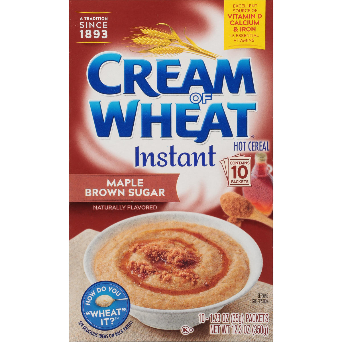 Instant Hot Cereal, Maple Brown Sugar, 12.3 Ounce (Pack of 4) K5517
