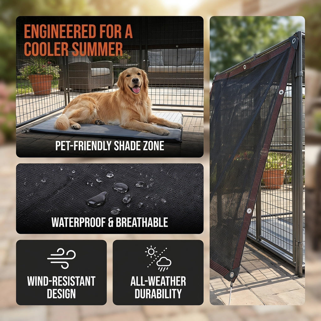 10x10ft Outdoor Dog Kennel Cover W493057