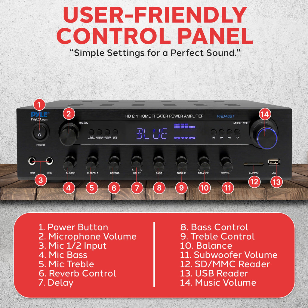 400w Home Entertainment Amplifier with Bluetooth Z669