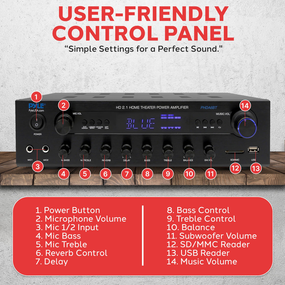 400w Home Entertainment Amplifier with Bluetooth Z669