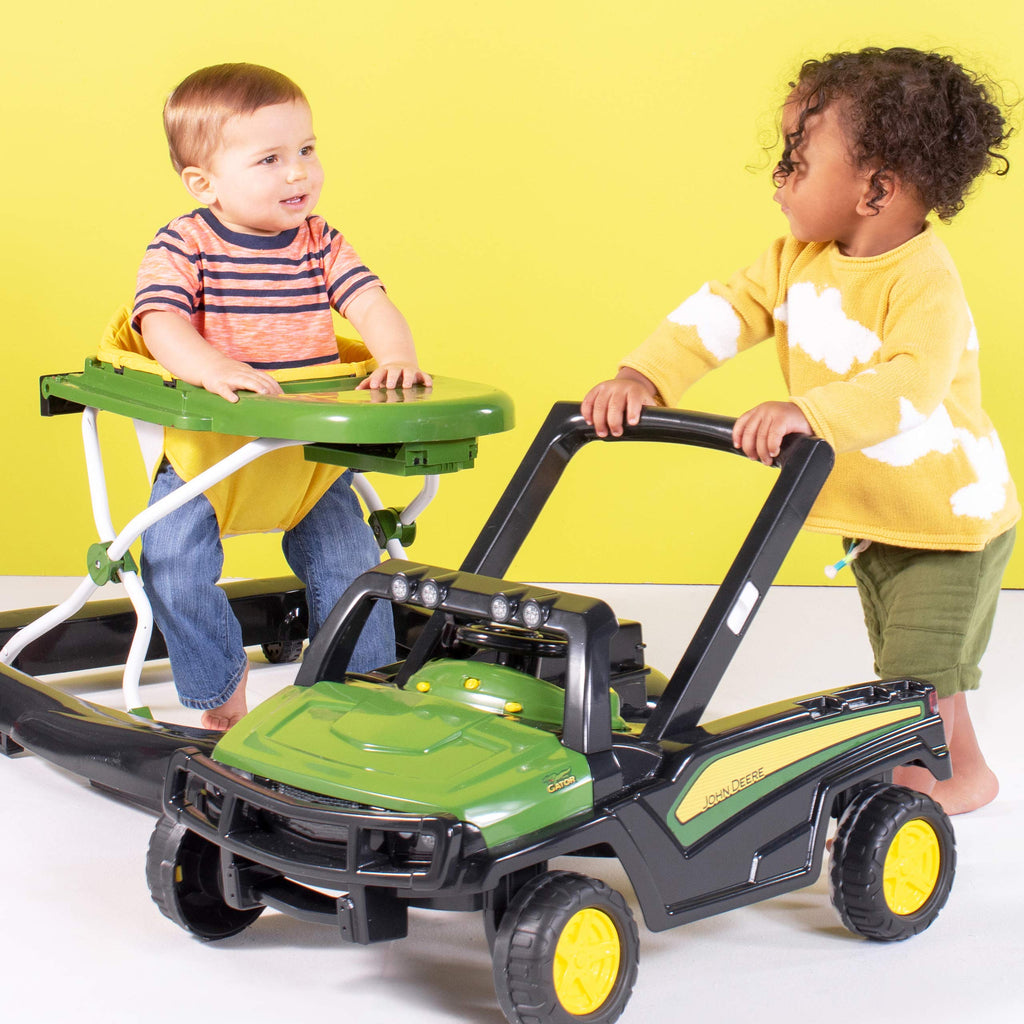 Green Baby Activity Center & Push Walker with Steering Wheel Toy A16043