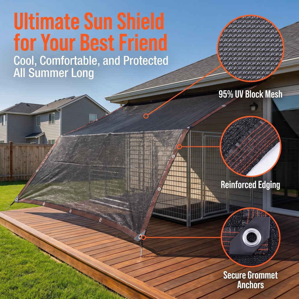 10x10ft Outdoor Dog Kennel Cover W493057