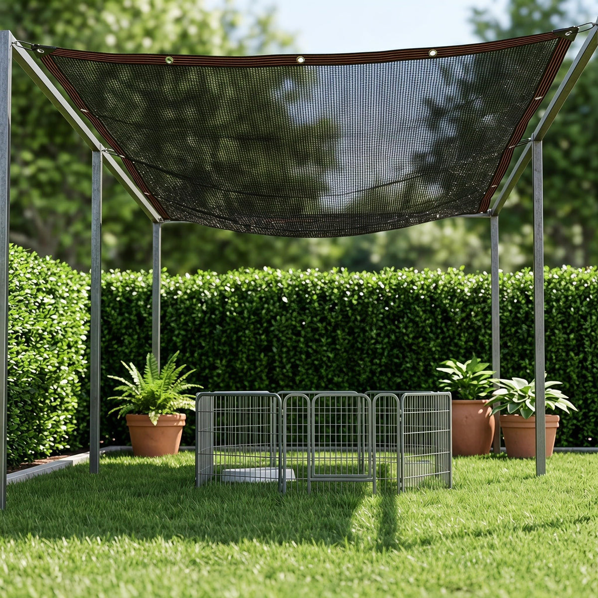 10x10ft Outdoor Dog Kennel Cover W493057