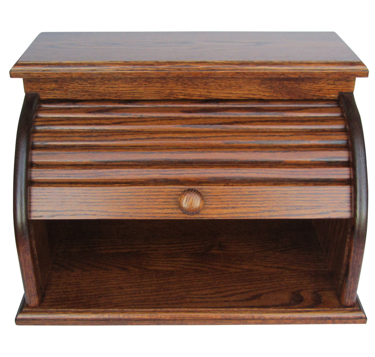 Oak Roll Top Bread Box D819